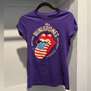 Rolling Stones 50th Anniversary T-shirt Purple Size S